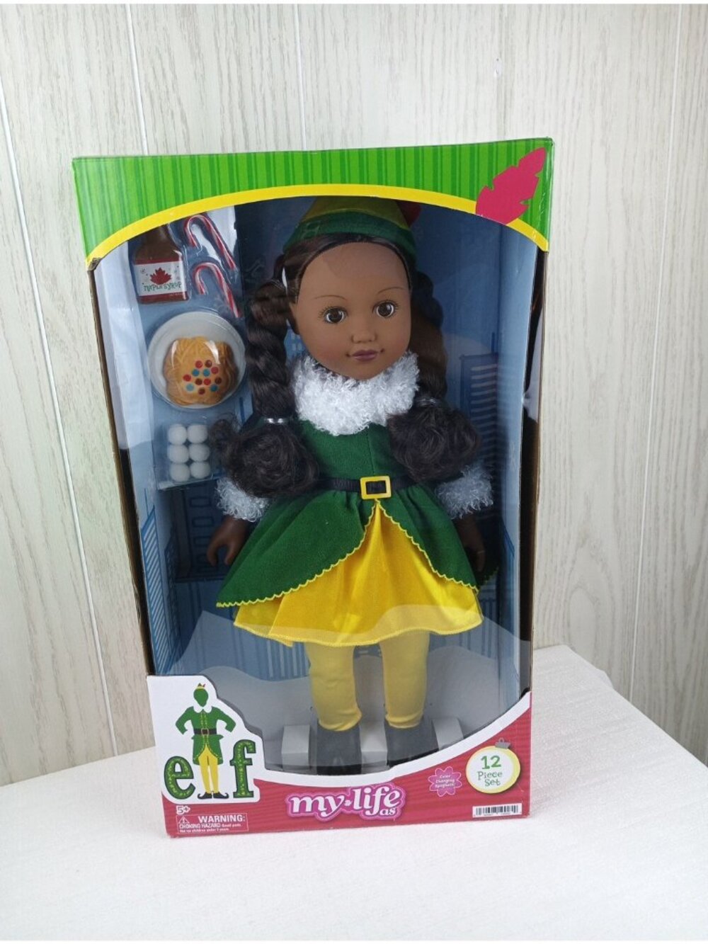 My Life as Buddy the Elf 18" Doll Dark Black Hair Christas Movie baby doll